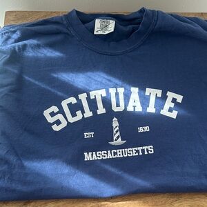 Comfort Colors Navy Scituate Massachusetts Short Sleeve Tee